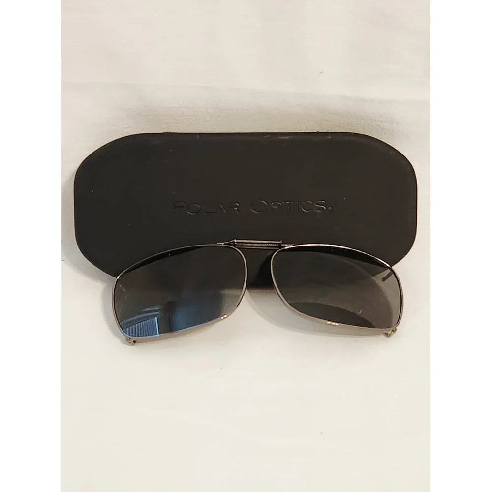 Polar Optics Clip On Sunglasses With Case wear over‎ regular